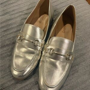 Blondo Silver Metallic Bit Loafers